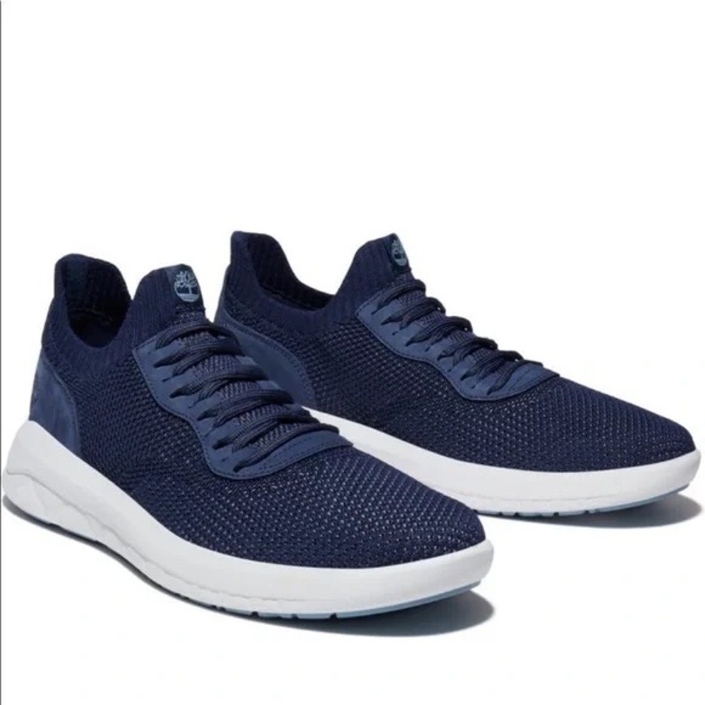 Timberland Solar Wave‎ Low Fabric Navy Blue Knit Sneakers Mens 11
